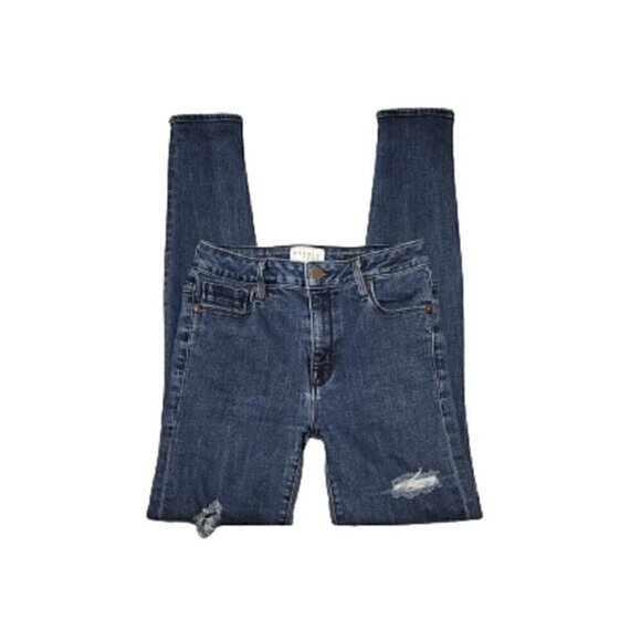 Parker Smith Mid-Rise Distressed Ripped Knee Skinny Jeans - Picture 7 of 7